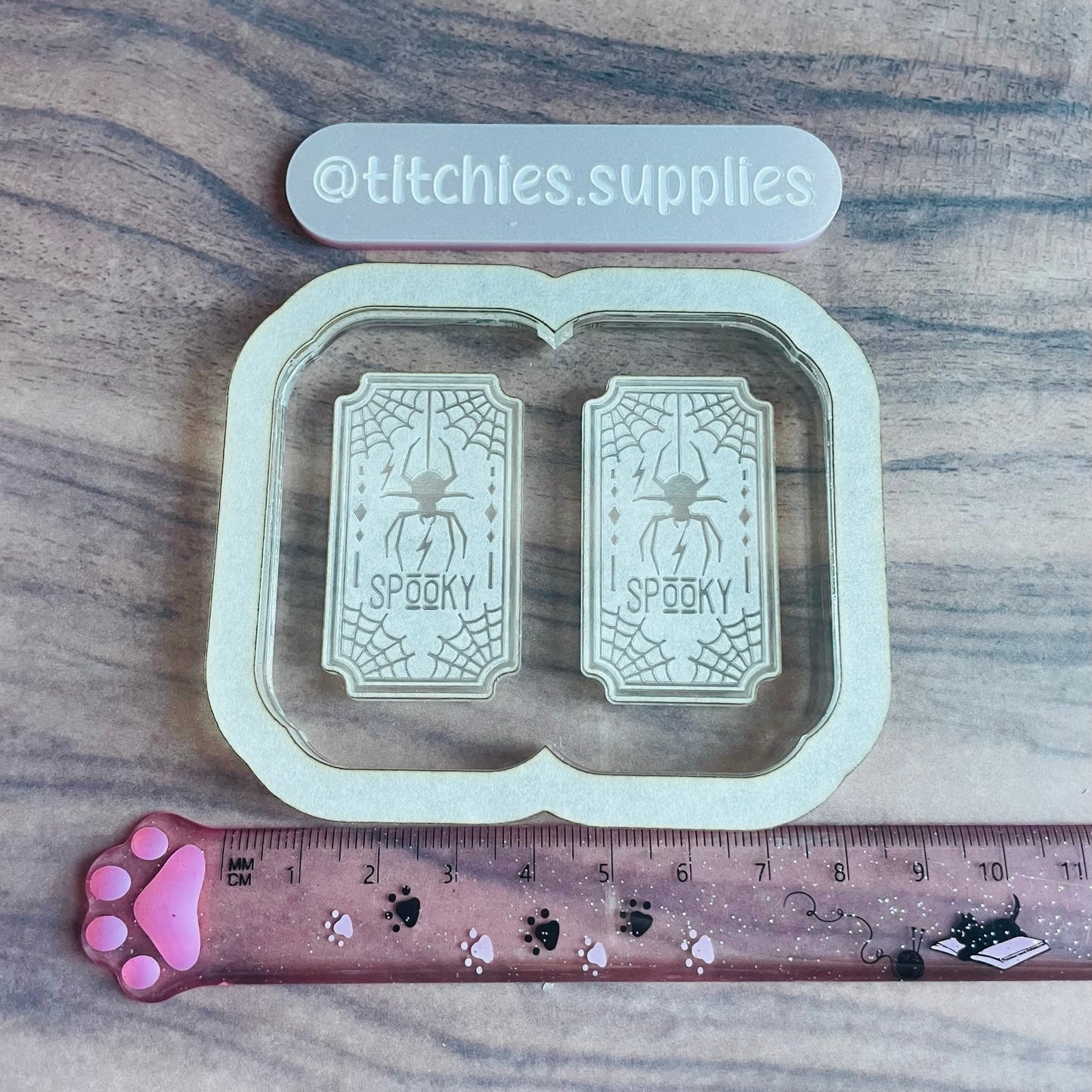 Spooky Spider Card Earring Mould