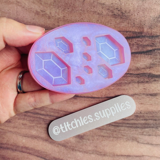 8 x Diamond Crystal Mould, 5mm Thick