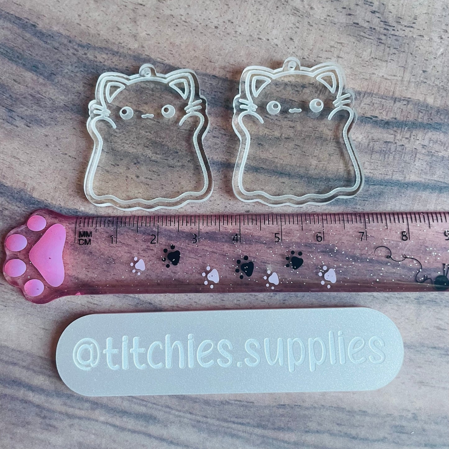 Cute Ghost Cat Earring Mould