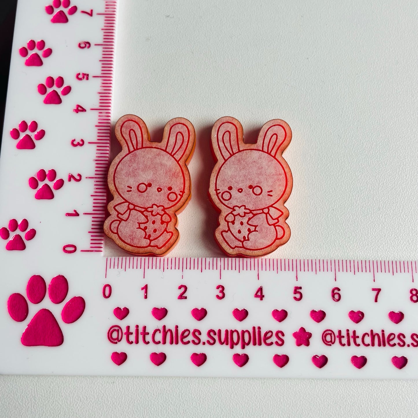 Strawberry Bun Earring Mould, 5mm Thick