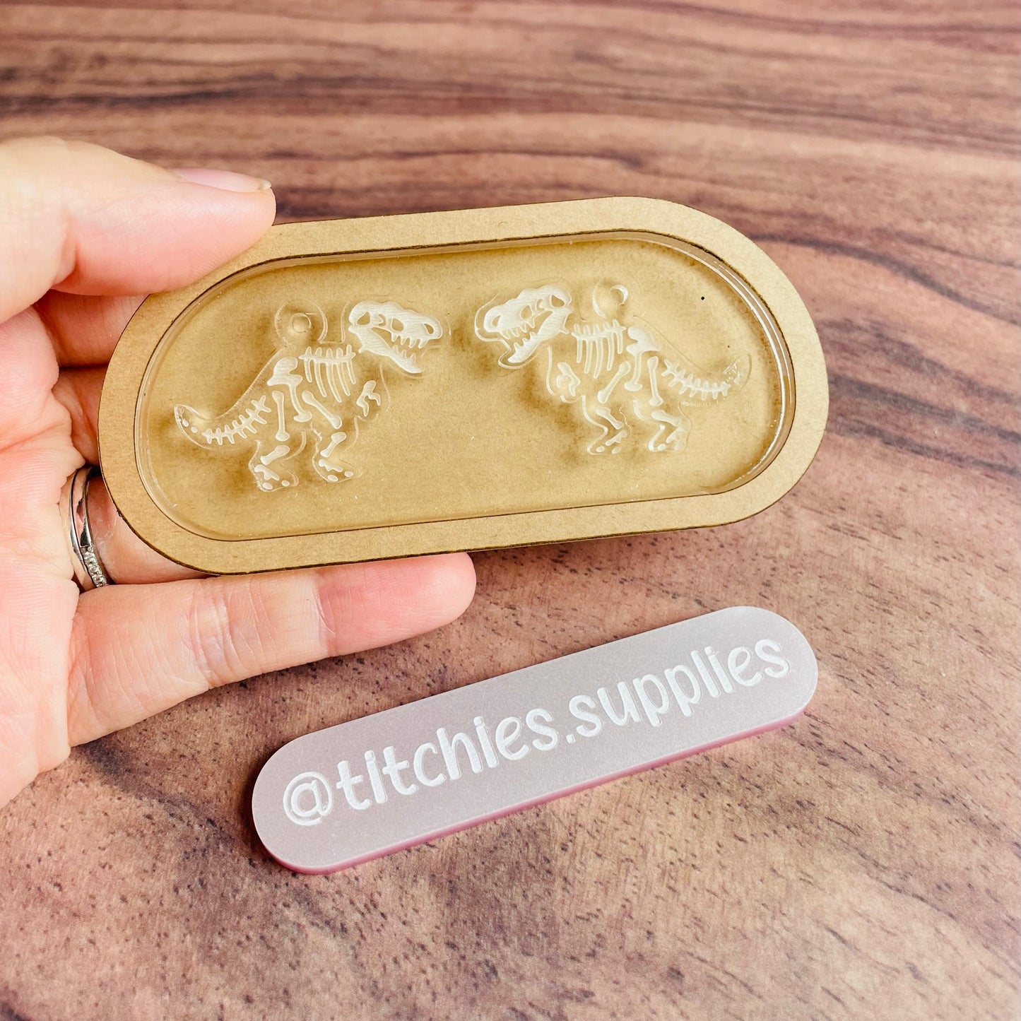 Skeleton T-Rex Earring Mould