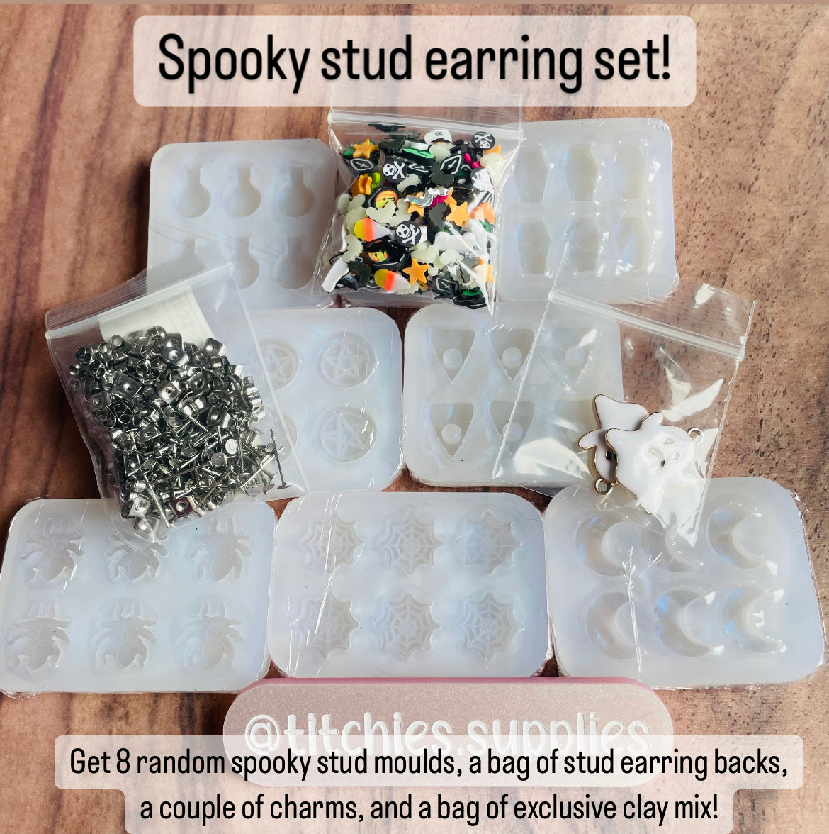 Spooky Stud Earring Mould Set