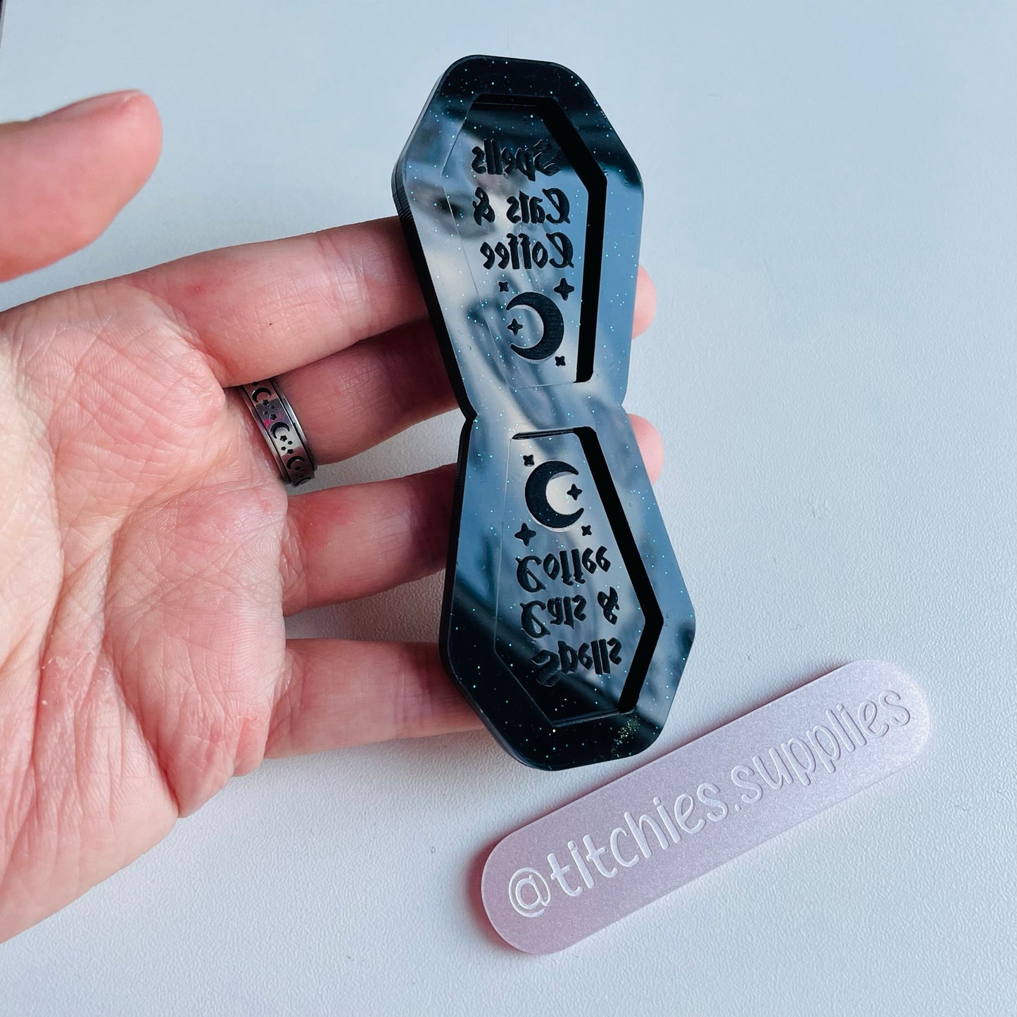 Spells Cats and Coffee Coffins Earring Mould