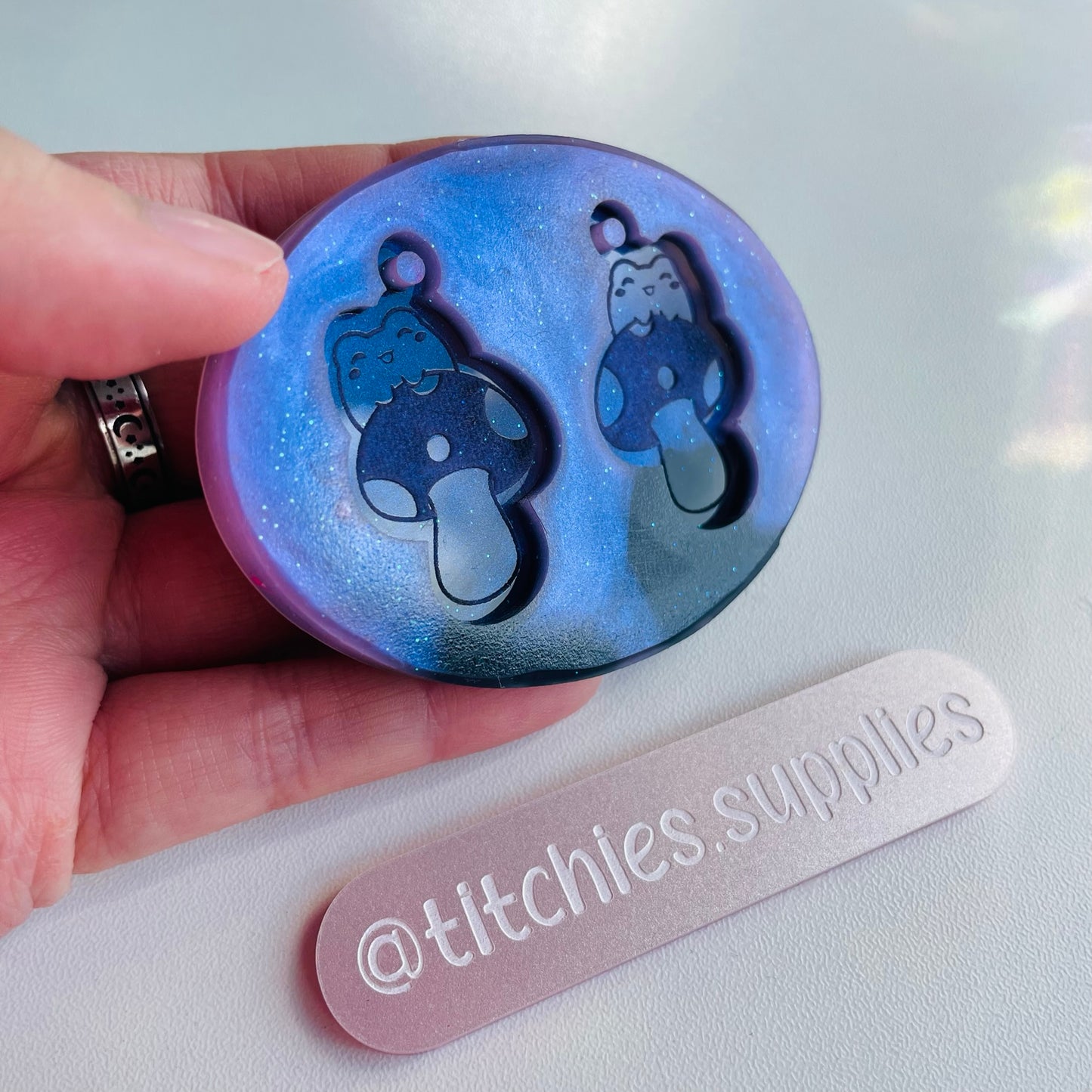 Frog On a Toadstool Earring Mould