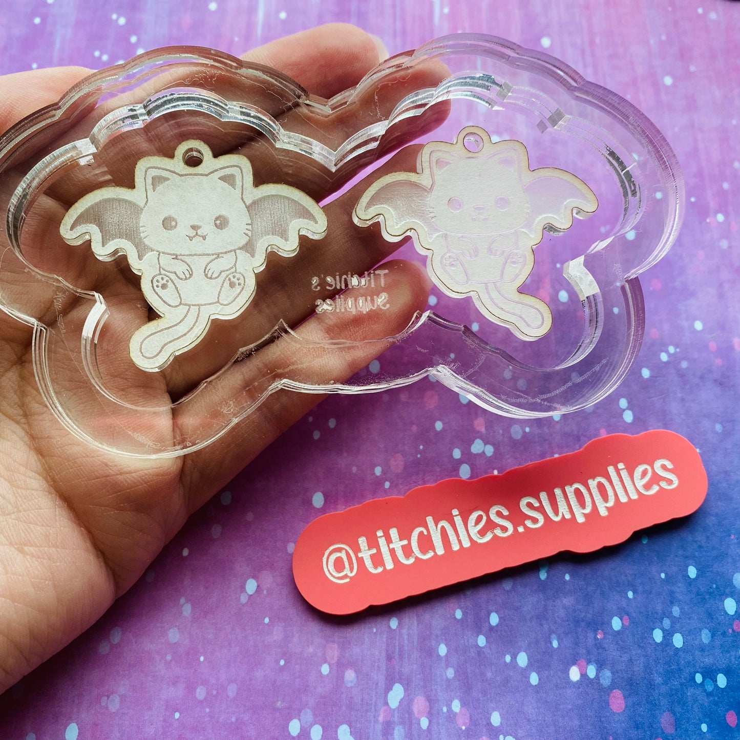 Vampire Cat Bat Earring Mould