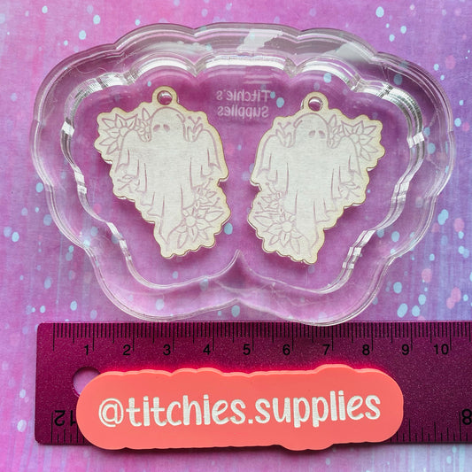 Wavey Floral Ghost Earring Mould