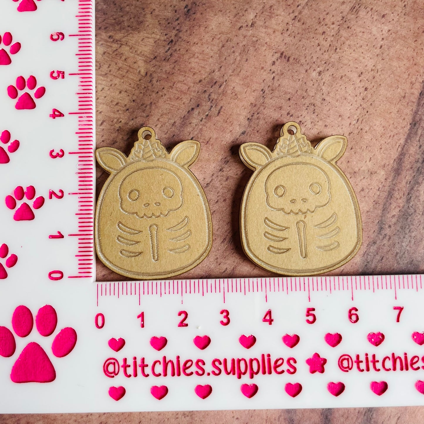 Unicorn Skeleton Squish Earring Mould
