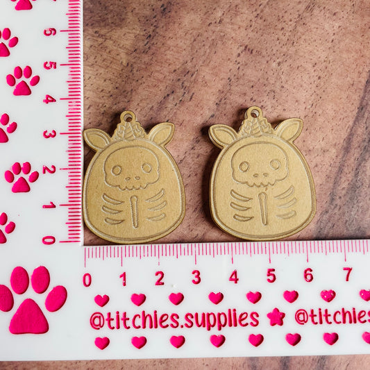 Unicorn Skeleton Squish Earring Mould