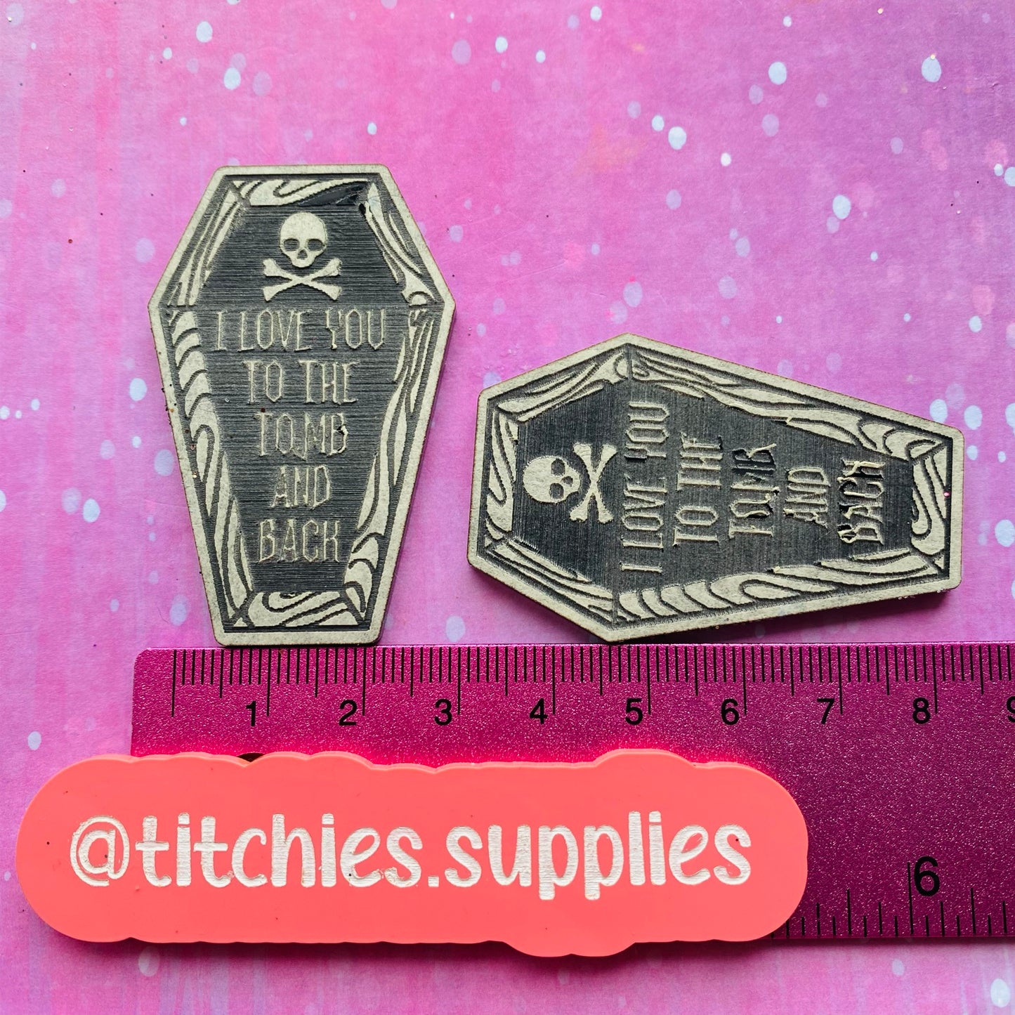To The Tomb And Back Coffin Earring Mould, No Loop