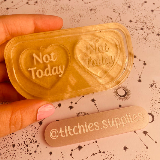 Not Today Heart Earring Mould