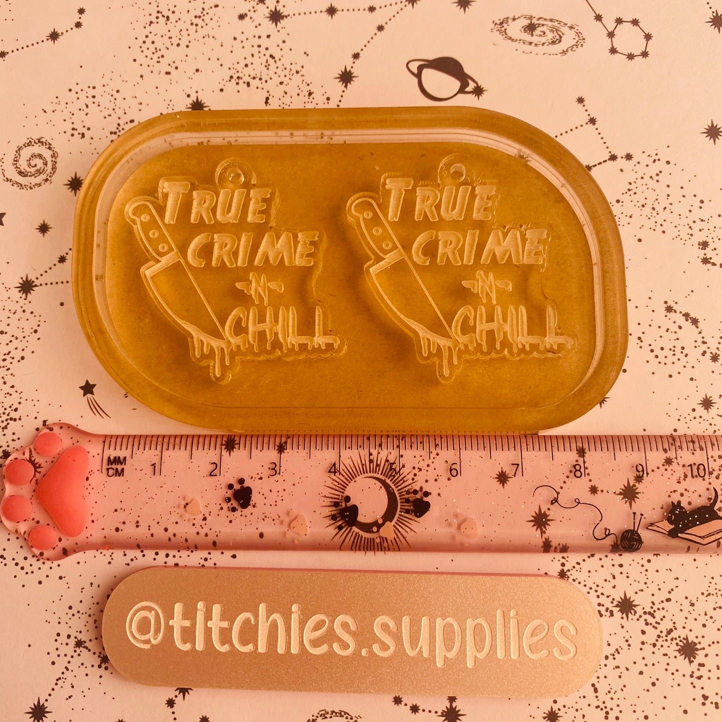 True Crime and Chill Earring Mould