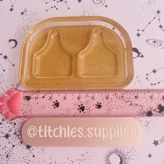 Plain Cow Tag Earring Mould