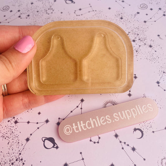 Plain Cow Tag Earring Mould