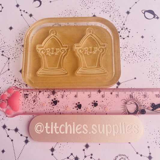 RIP Tombstone Earring Mould