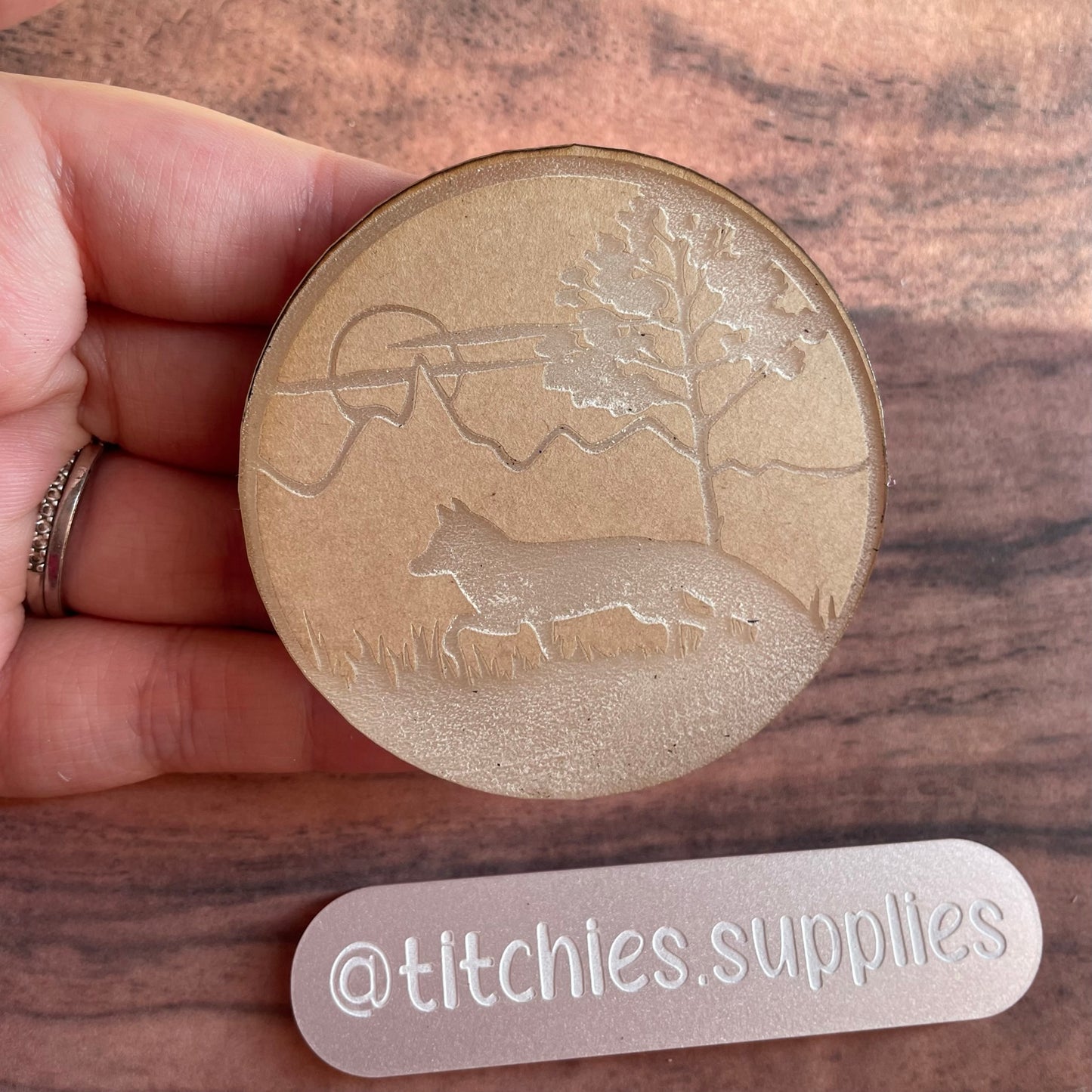 Foxy Forest Token Mould, 6mm Thick