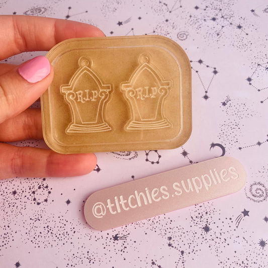 RIP Tombstone Earring Mould