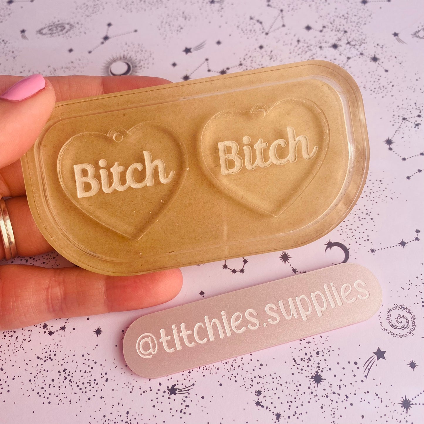 Bitch Heart Earring Mould