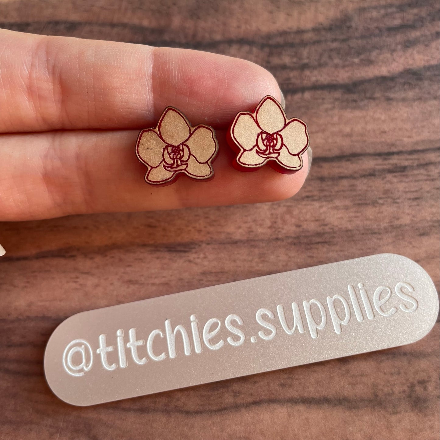 Tiny Orchid Stud Earring Mould