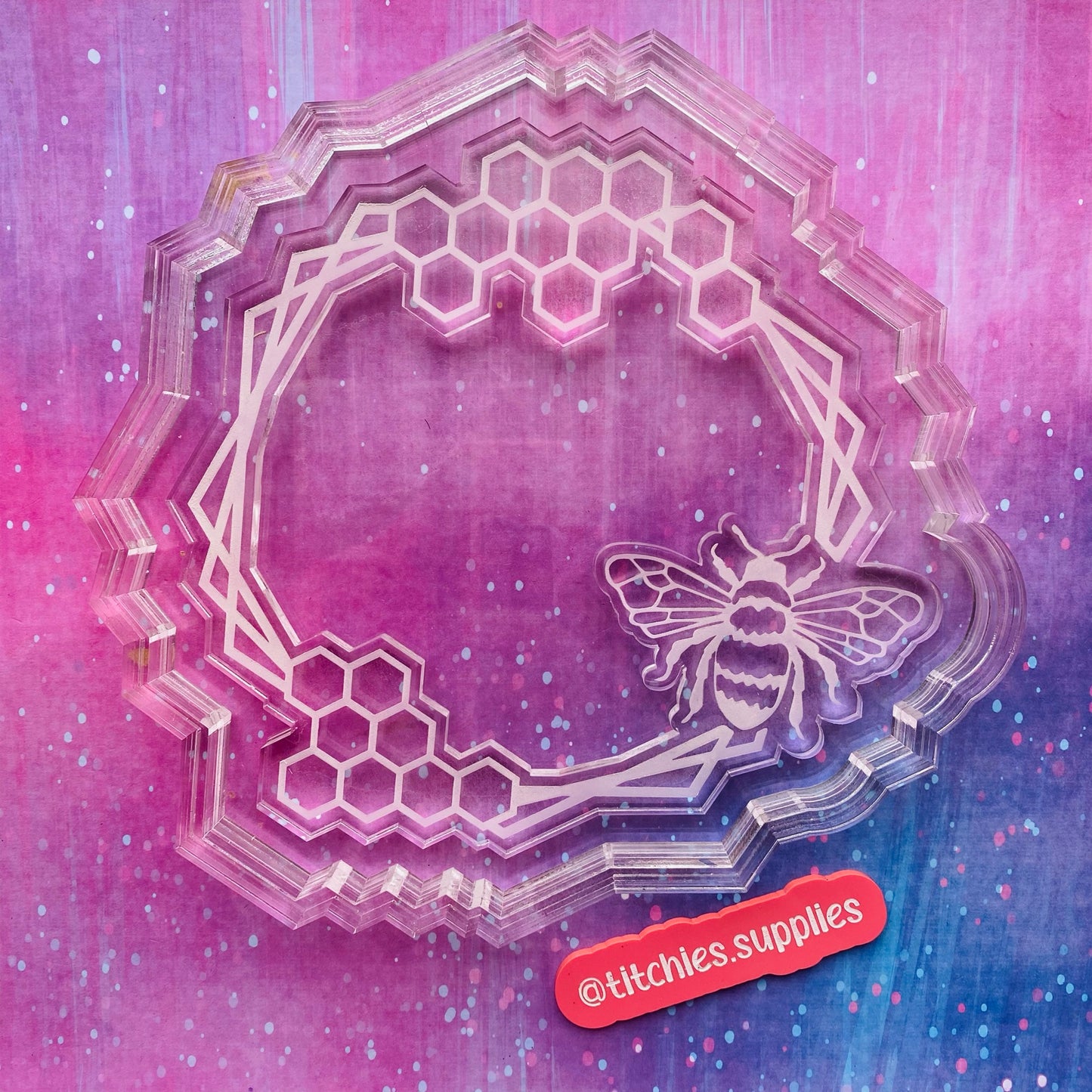 XL Bee and Honeycomb Tray Mould, 8mm Thick