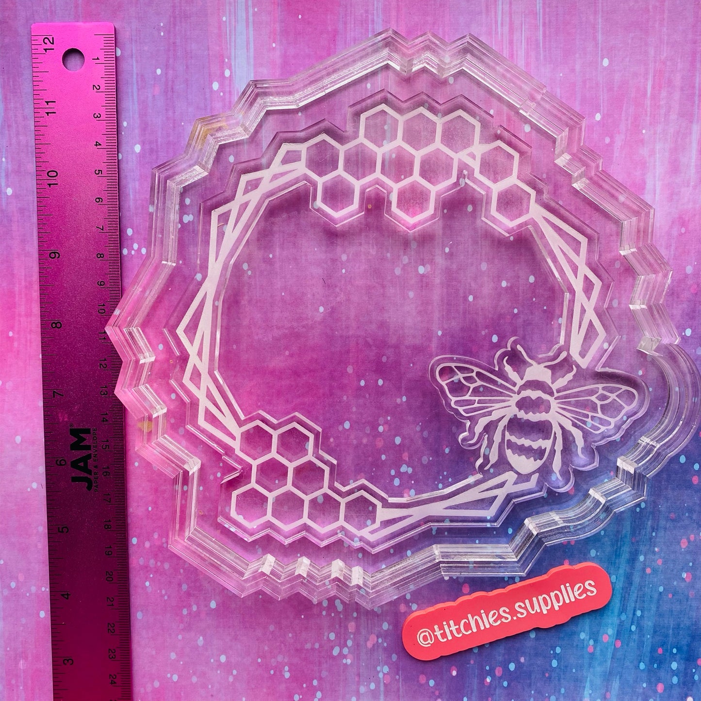 XL Bee and Honeycomb Tray Mould, 8mm Thick