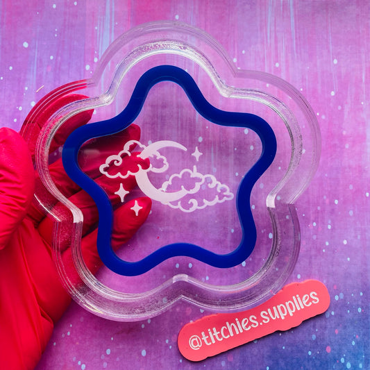 Moon Clouds Star Tray Mould, 8mm Thick
