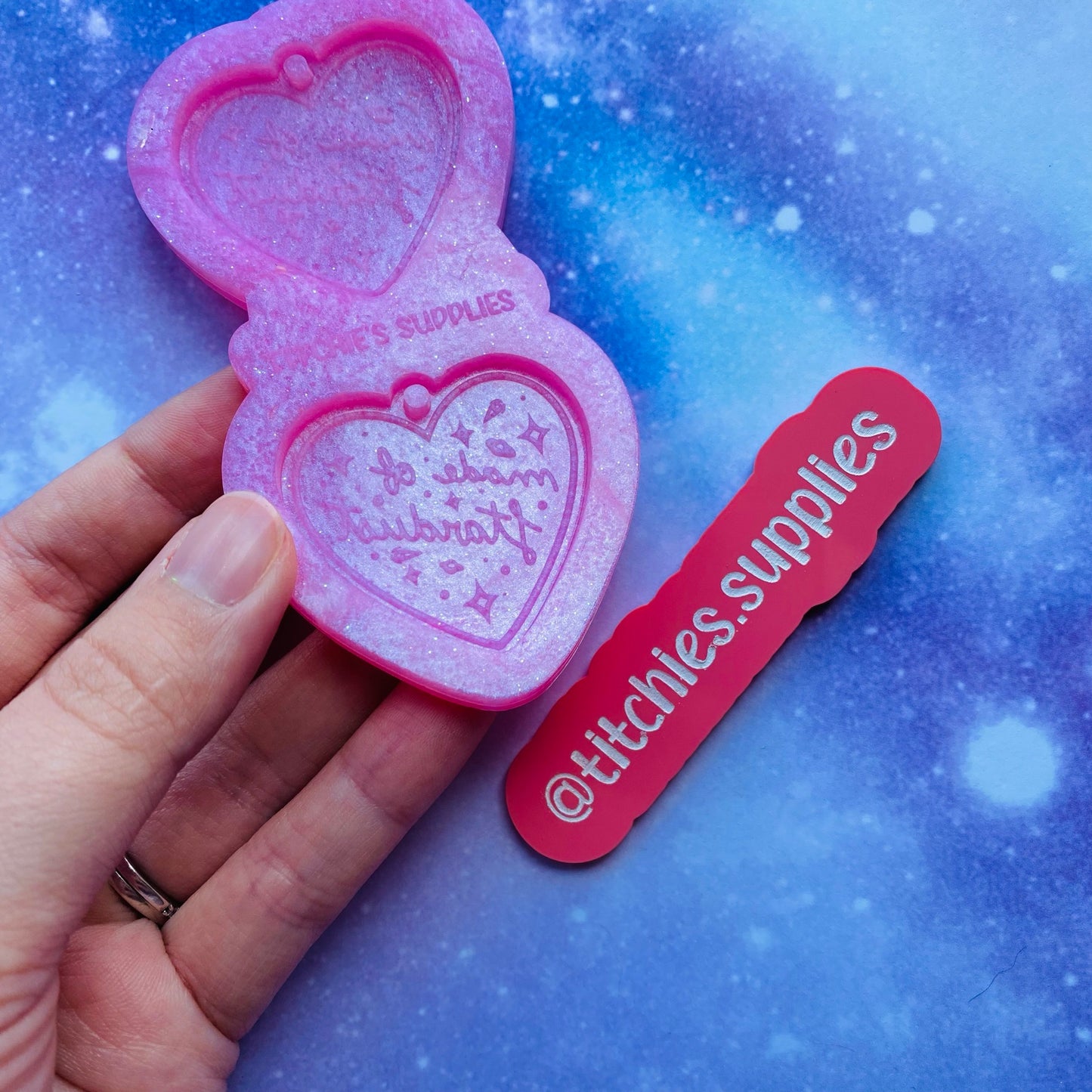 Made of Stardust Heart Earring Mould