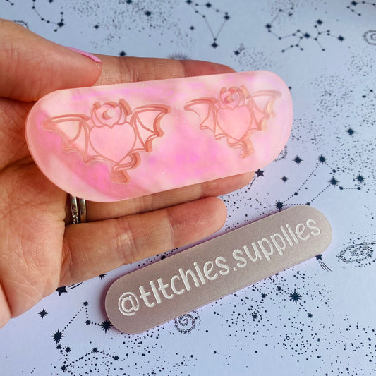 Winged Devil Heart Earring Mould