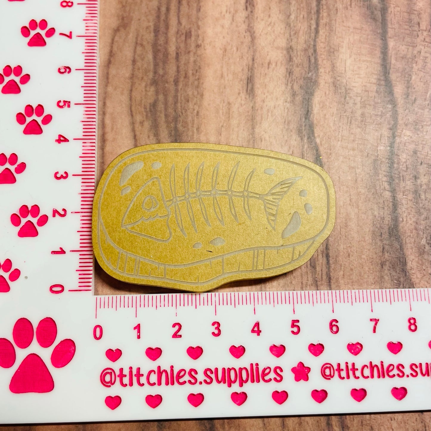 Destash Blanks - fish fossil 6mm thick