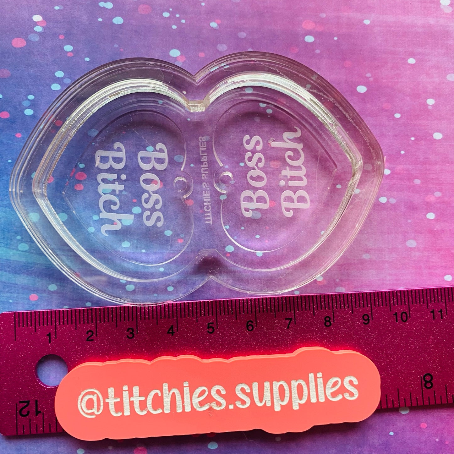 Boss Bitch Heart Earring Mould