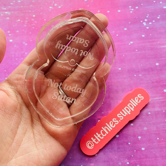 Not Today Satan Heart Earring Mould