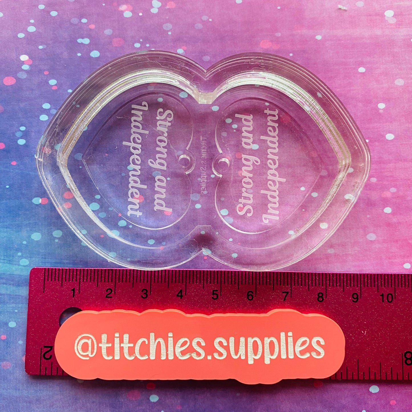 Strong & Independent Heart Earring Mould