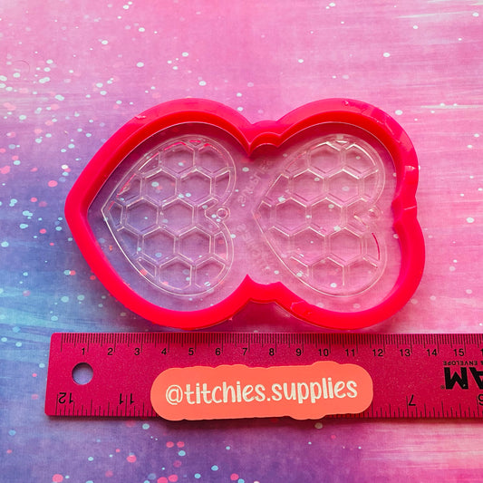Honeycomb Heart Earring Mould