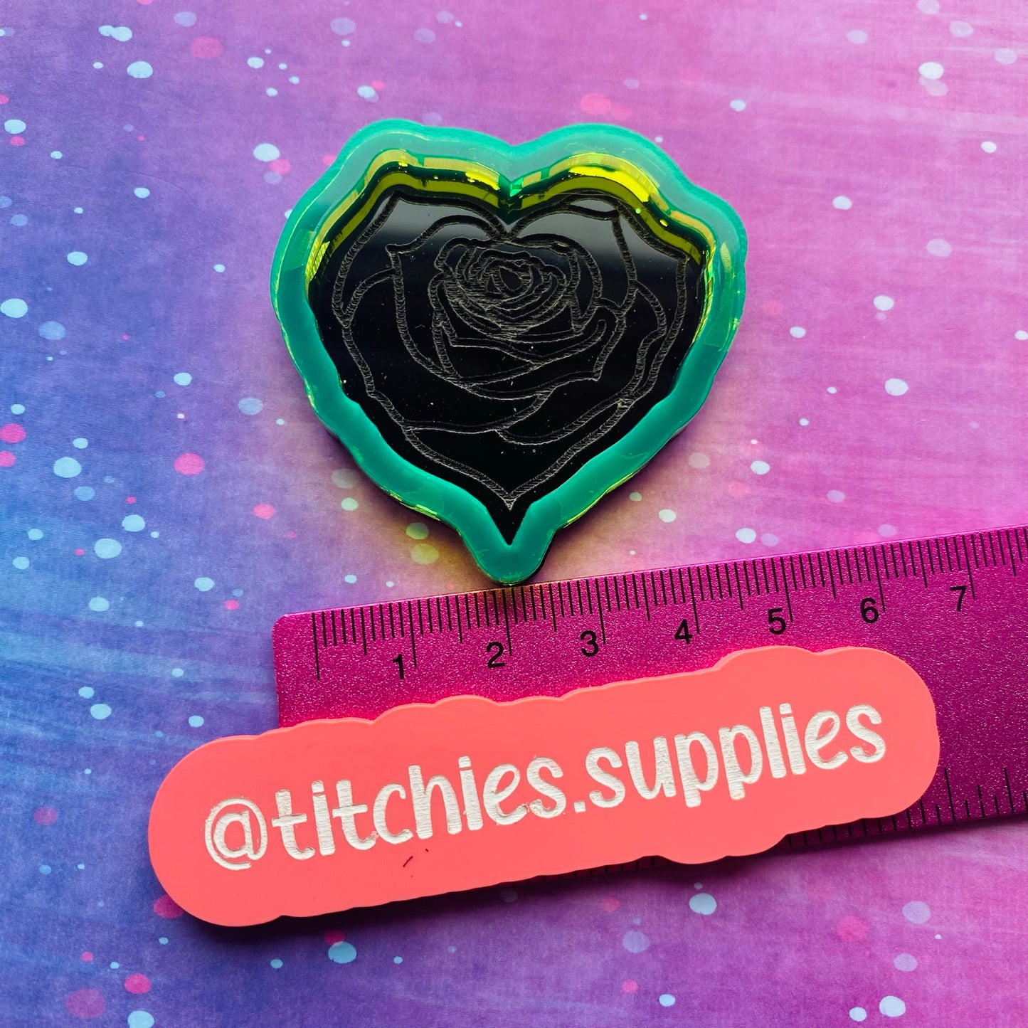 Rose Heart Shaker Mould