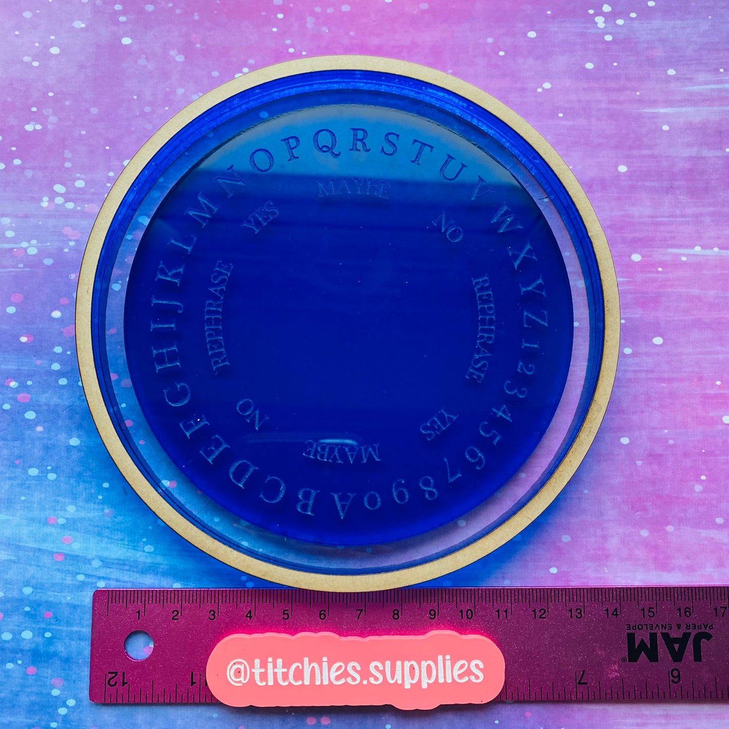 Plain Round Pendulum Ouija Board Mould, 6mm Thick