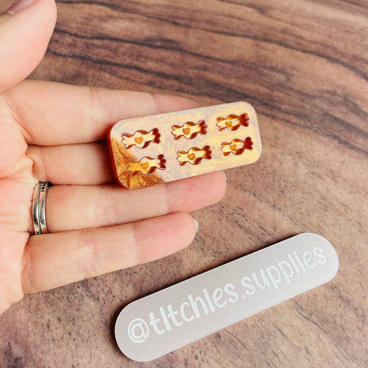 Set of 6 x 1cm Studs/Shaker Fillers Mould - Candy
