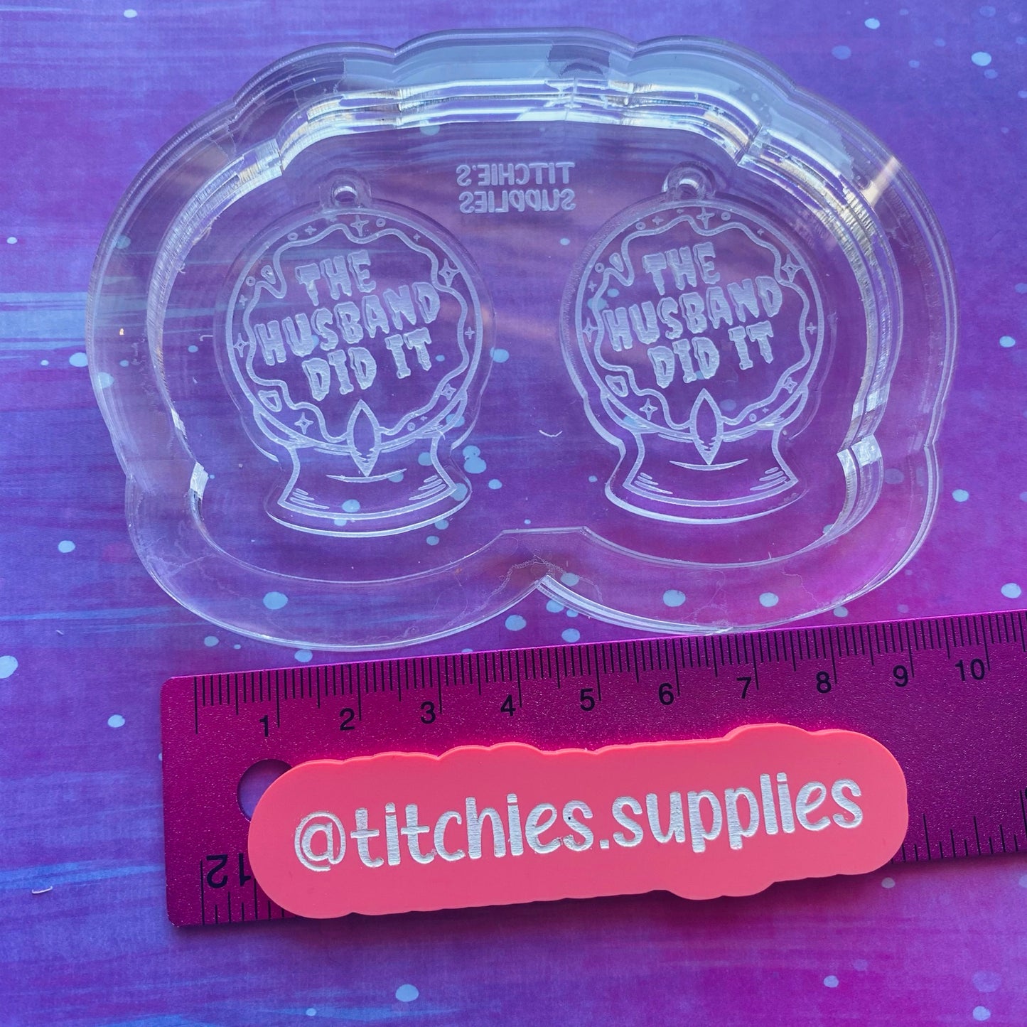 The Husband Did It Crystal Ball Earring Mould