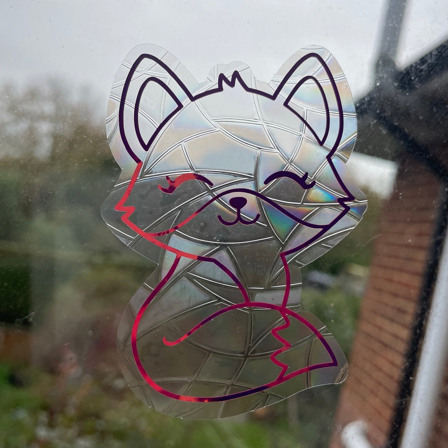 Cute Fox Rainbow Maker Window Sticker
