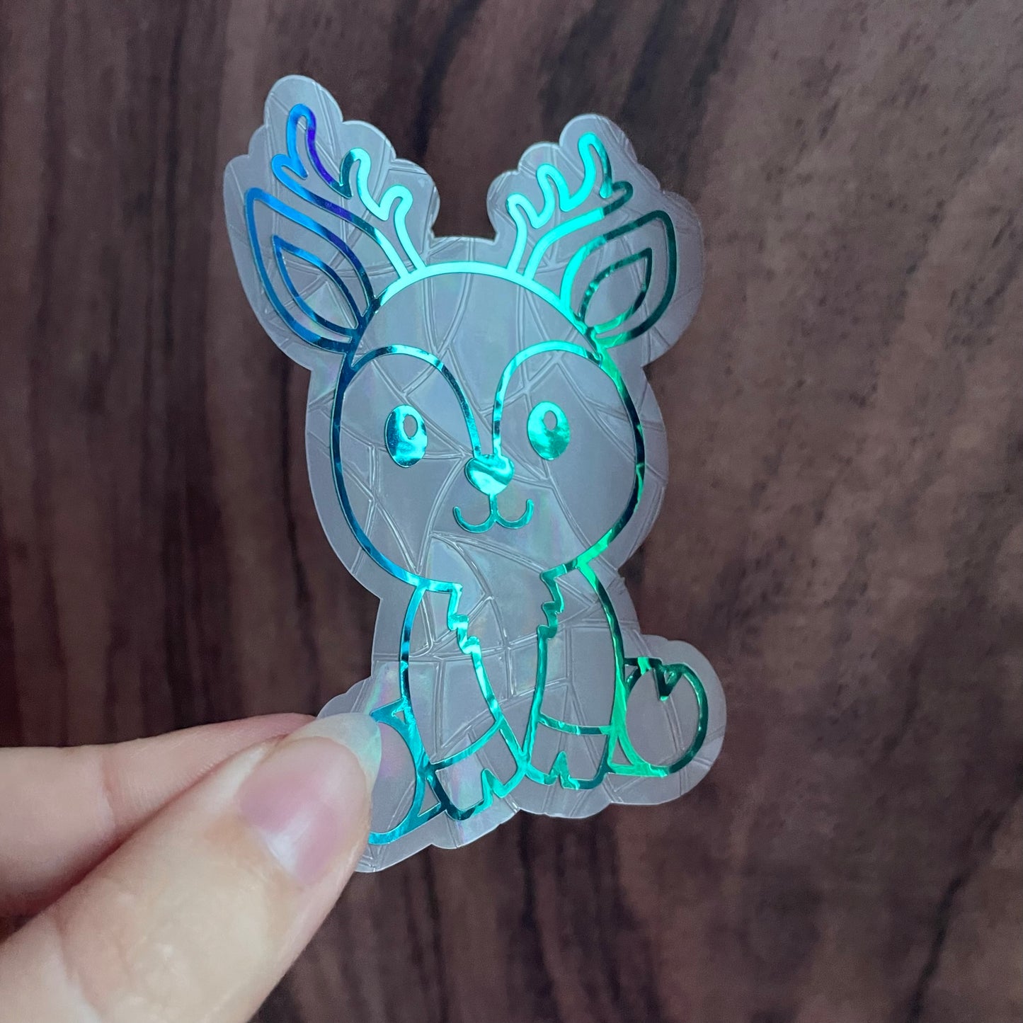Cute Reindeer Rainbow Maker Window Sticker