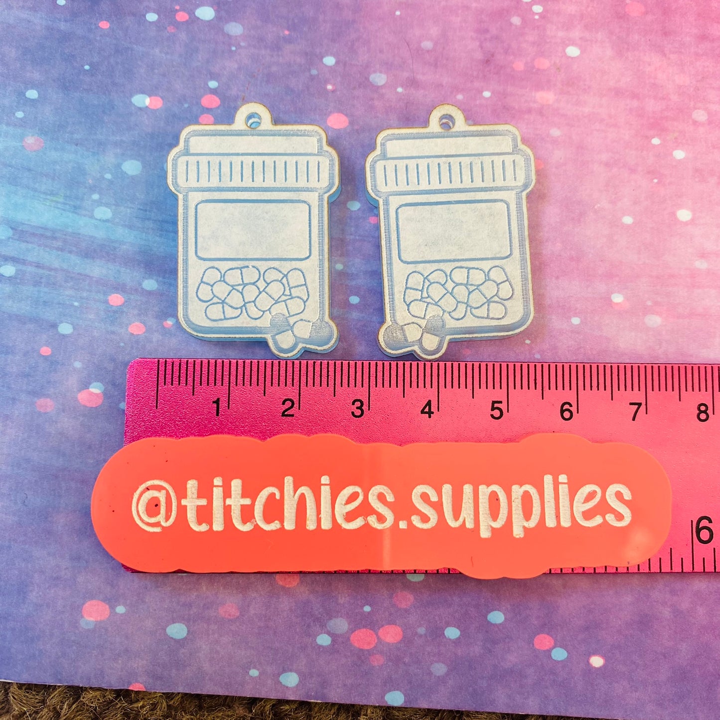 Kawaii Pill Bottle Earring Mould