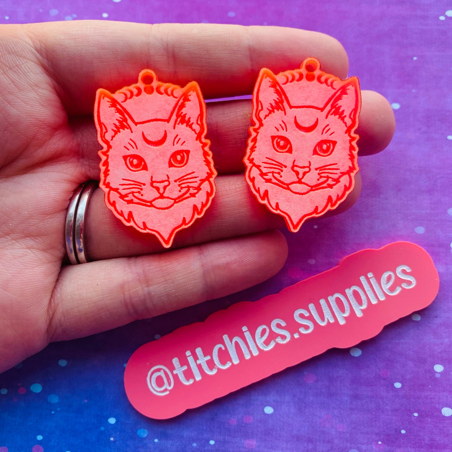 Moon Phase Cat Earring Mould