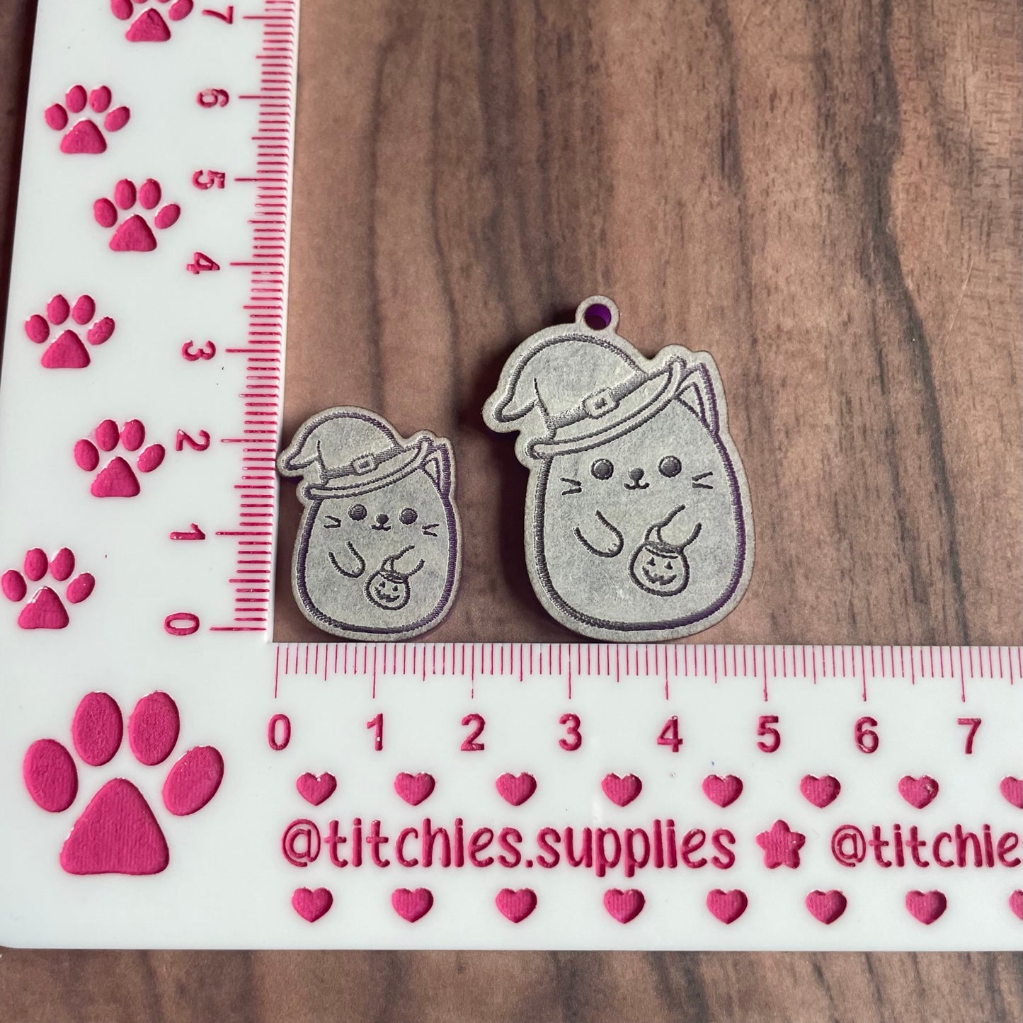 Squishie Cat Witch Earring Mould