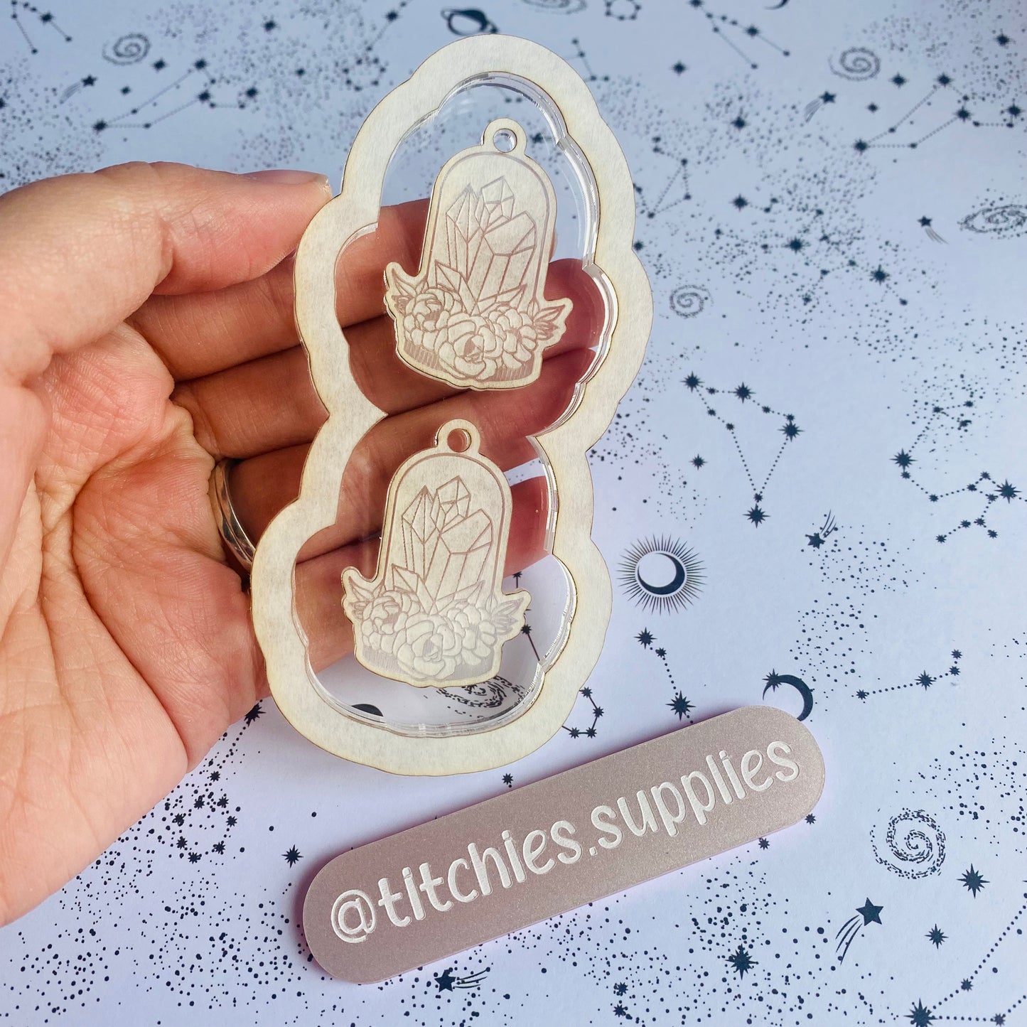 Jar of Crystals Earring Mould