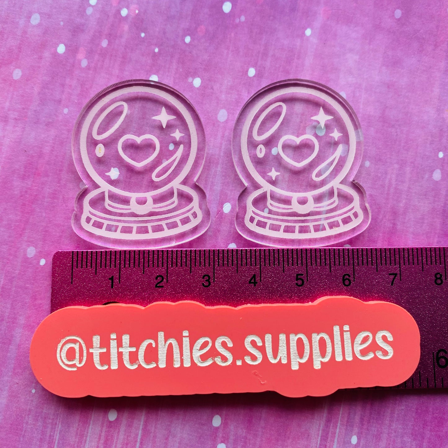 Heart Crystal Ball Pair Earring Mould