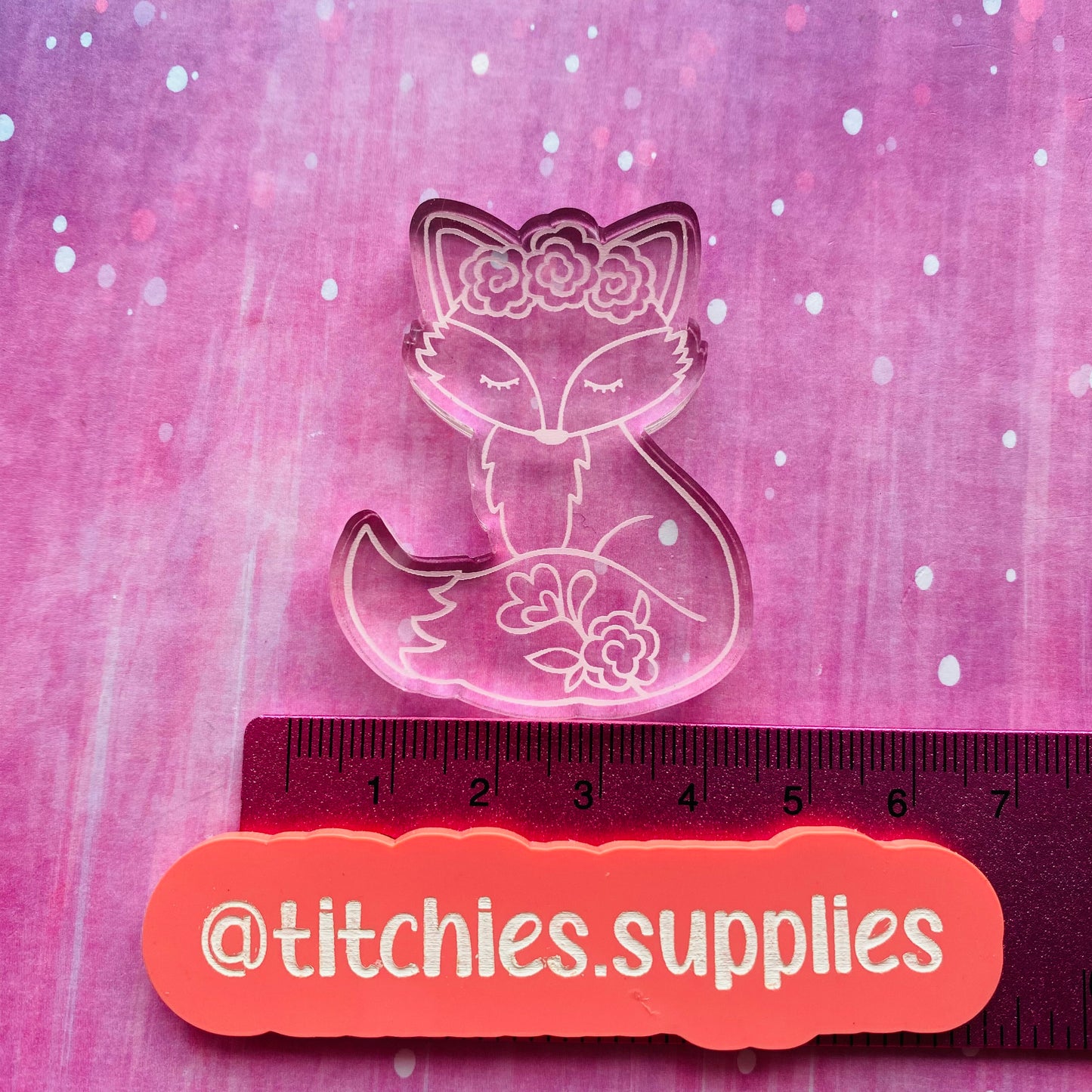 Flower Crown Fox Cab Mould, 6mm Thick