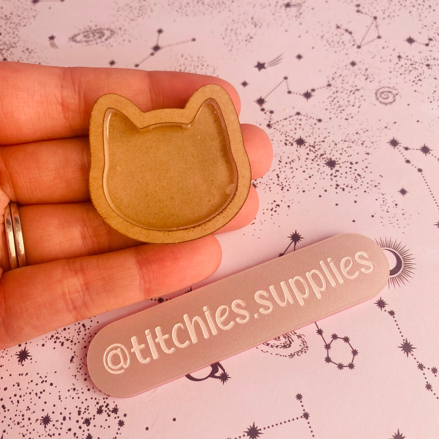 Rounded Cat Face Shaker Mould