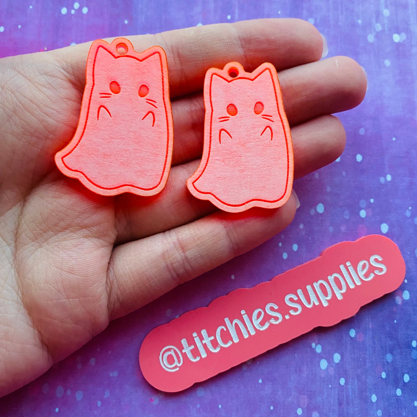 Cat Ghostie Earring Mould