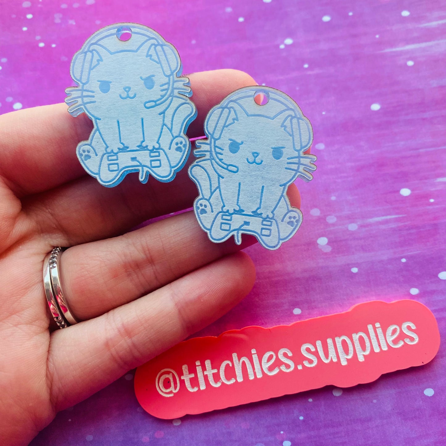 Gamer Cat Earrings Mould