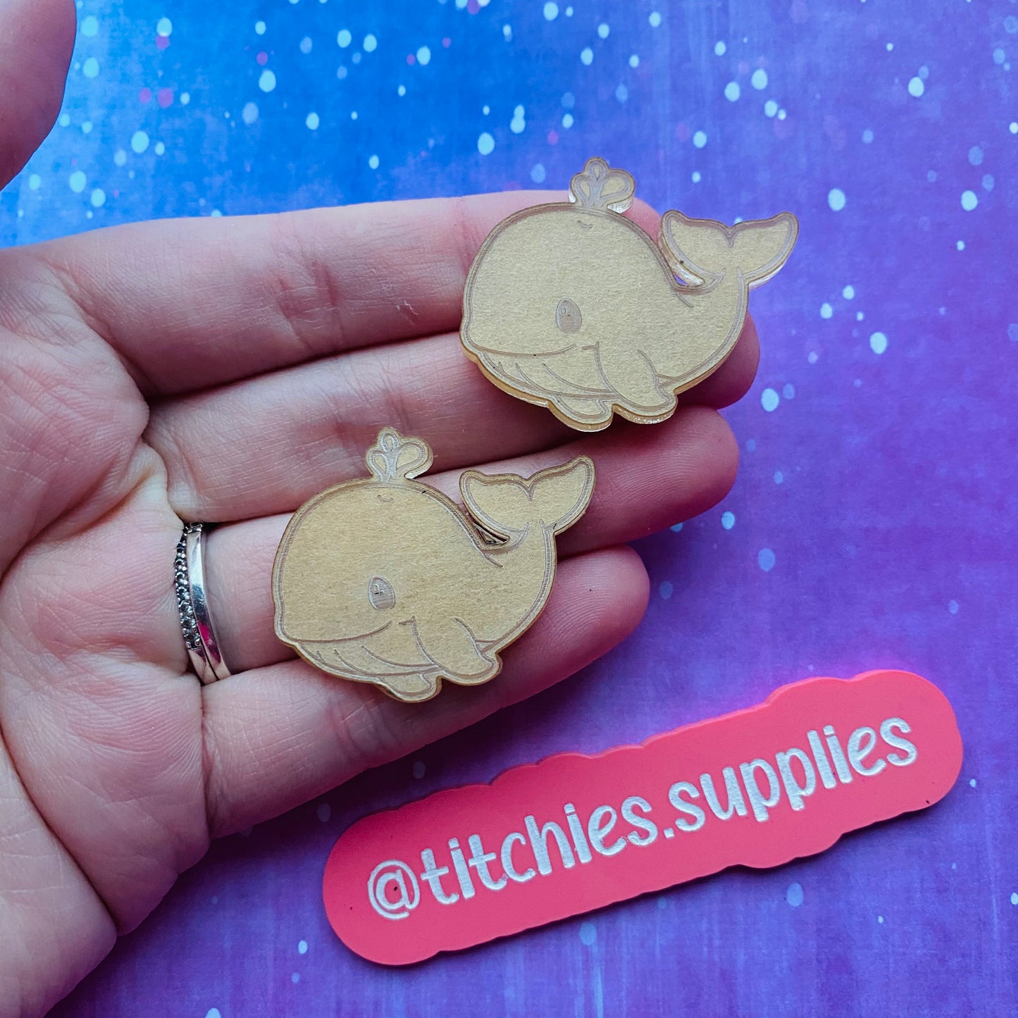 Kawaii Whale Earring Mould