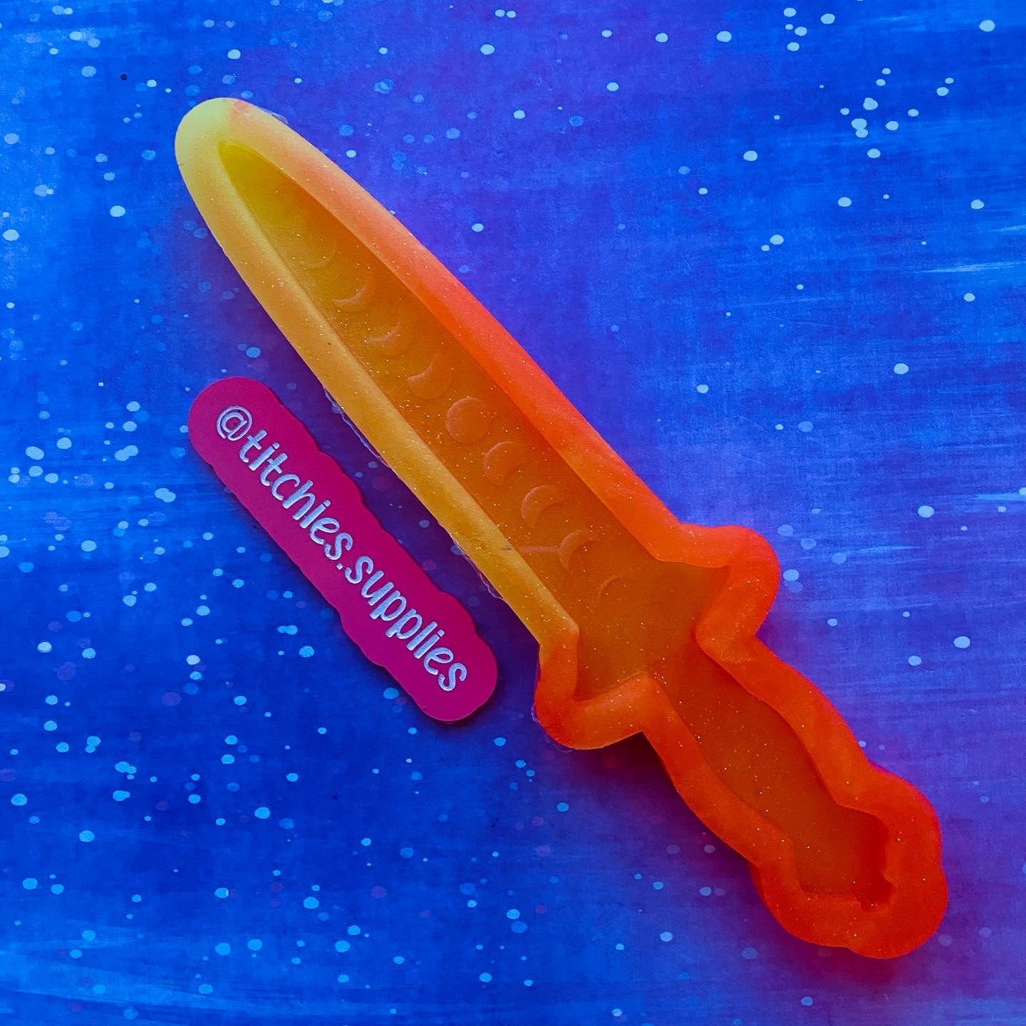 XL Moon Phase Dagger Mould, 5mm Thick