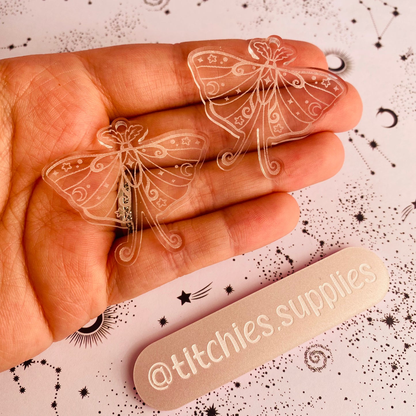 Space Moth Earring Mould